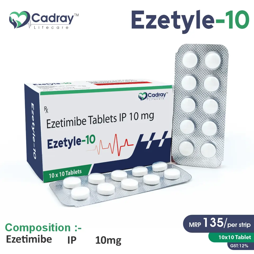 Ezetimibe 10mg | Lipid-Lowering Segment | Best Price for PCD Pharma Franchise